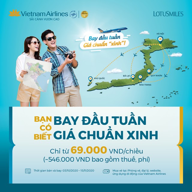   BAY ĐẦU TUẦN - KHÁM PHÁ VIỆT NAM CHỈ TỪ 69.000VNĐ
