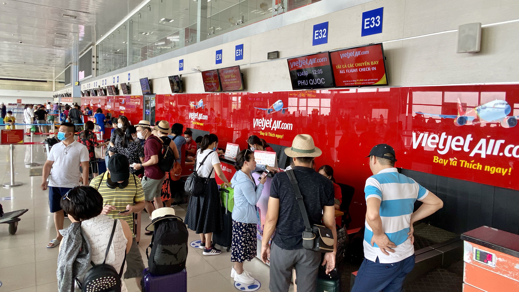 VIETJET THAY ĐỔI VỊ TRÍ QUẦY LÀM THỦ TỤC TẠI SÂN BAY NỘI BÀI TỪ 15/08