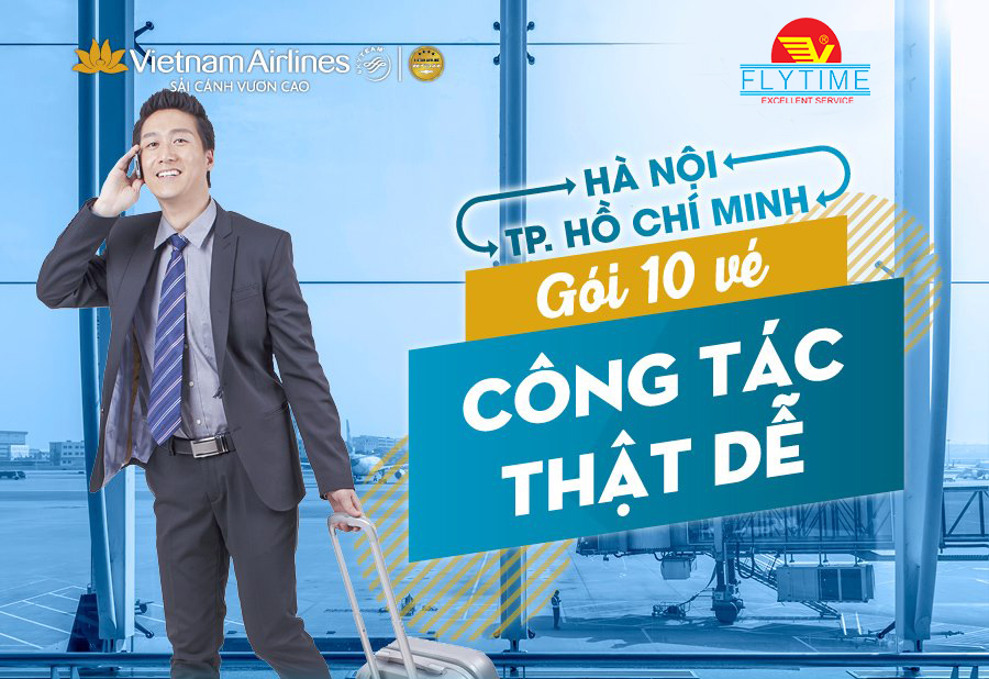  Combo 10 vé máy bay khứ hồi  Hà Nội - Tp. Hồ Chí Minh chỉ với 22.390.000 VND Vietnam Airlines